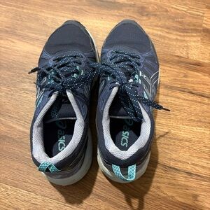 Asics Women’s Gel Venture Blue, Grey, and Teal Sneakers, 7 women’s